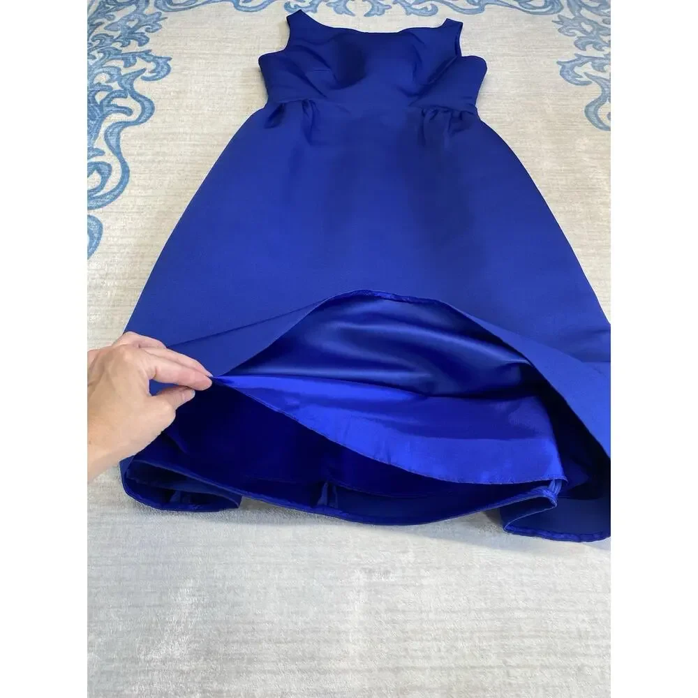 Kate Spade Dress Womens 6 Cobalt Blue Structured Sleeveless Designer Fit & Flare